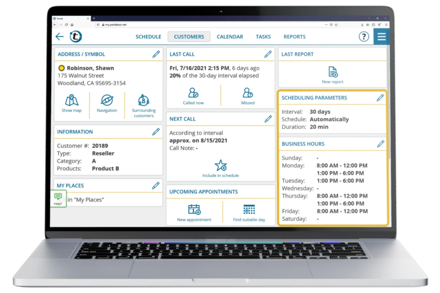 Portatour screenshot - Los 10 mejores programas de diseño de territorios de ventas en 2026