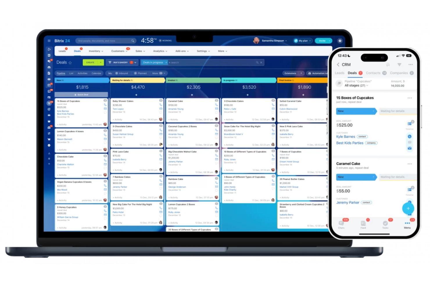 Bitrix24 screenshot - Le 10 migliori soluzioni di Social CRM recensite nel 2026