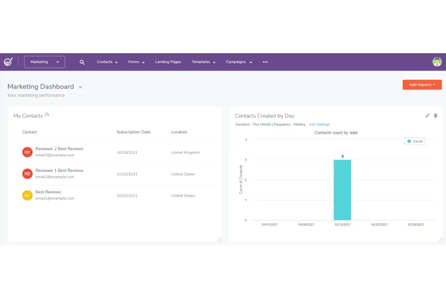 EngageBay screenshot - 10 Mejores Alternativas a Ontraport en 2026