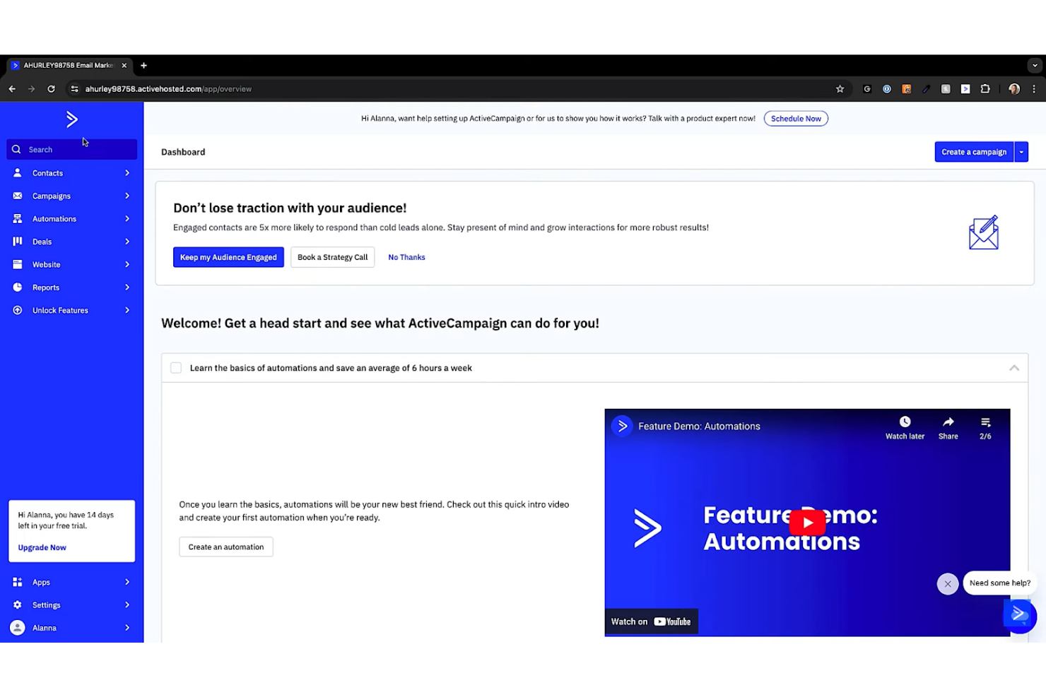 ActiveCampaign screenshot - 10 Mejores Alternativas a Ontraport en 2026