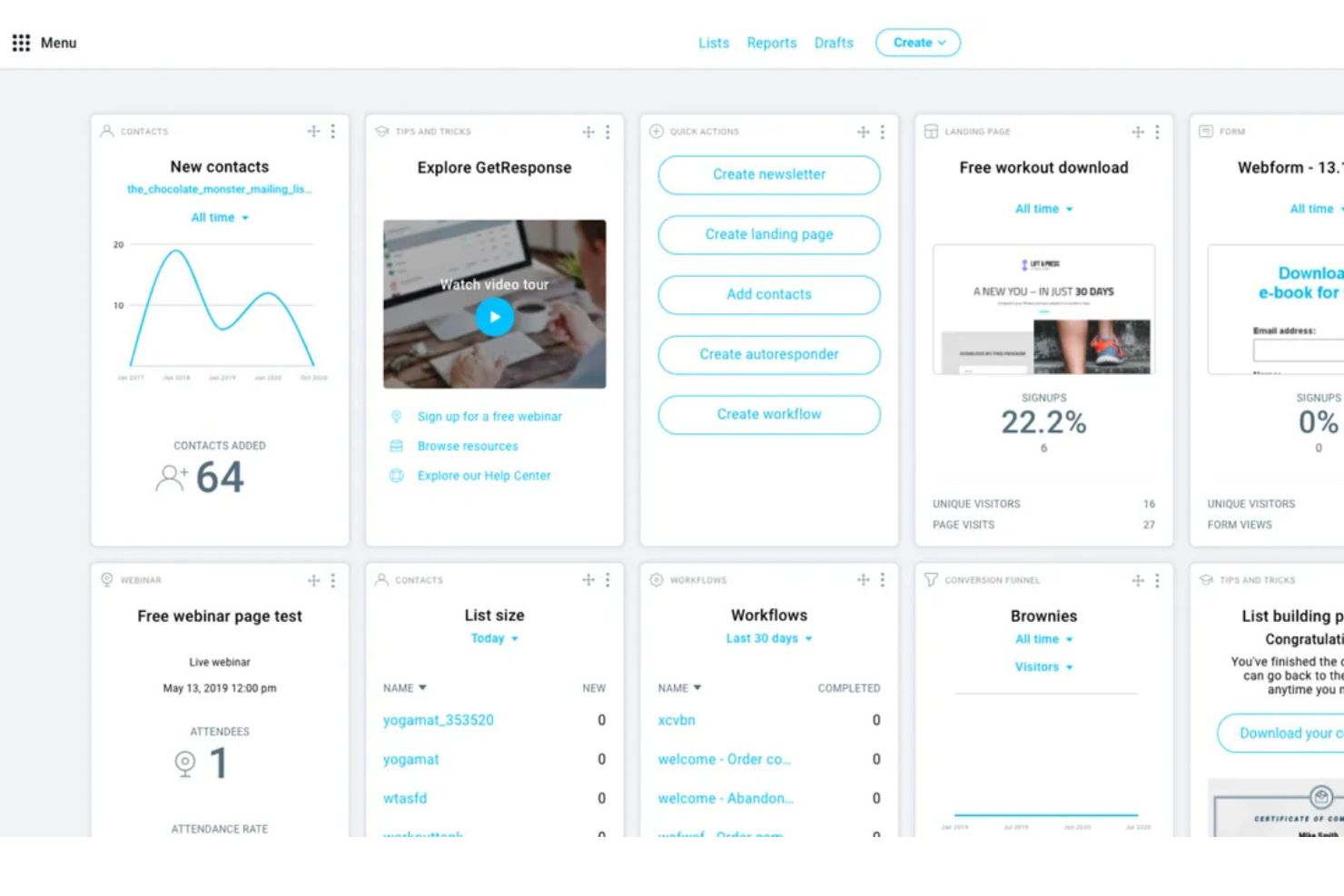 GetResponse screenshot - 10 Mejores Alternativas a Ontraport en 2026