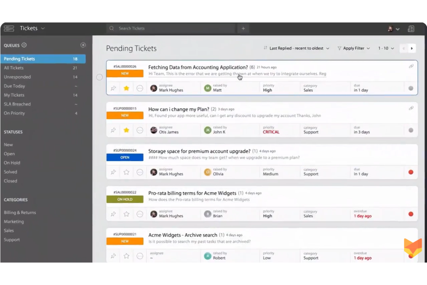 HappyFox screenshot - Las 10 mejores alternativas a Zendesk analizadas en 2026