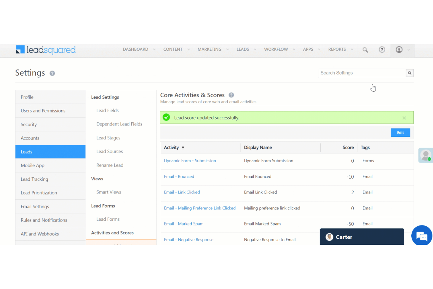 LeadSquared screenshot - 10 Migliori Software di Lead Scoring Recensiti per il 2026