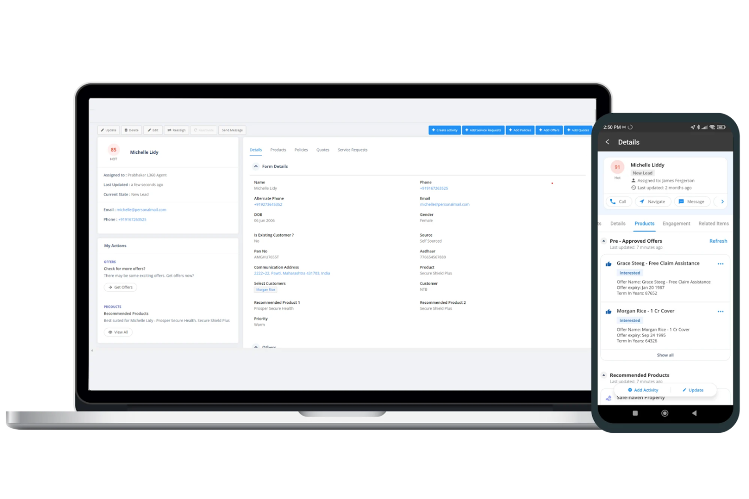 Vymo screenshot - Le 10 migliori soluzioni CRM per assicurazioni recensite nel 2026