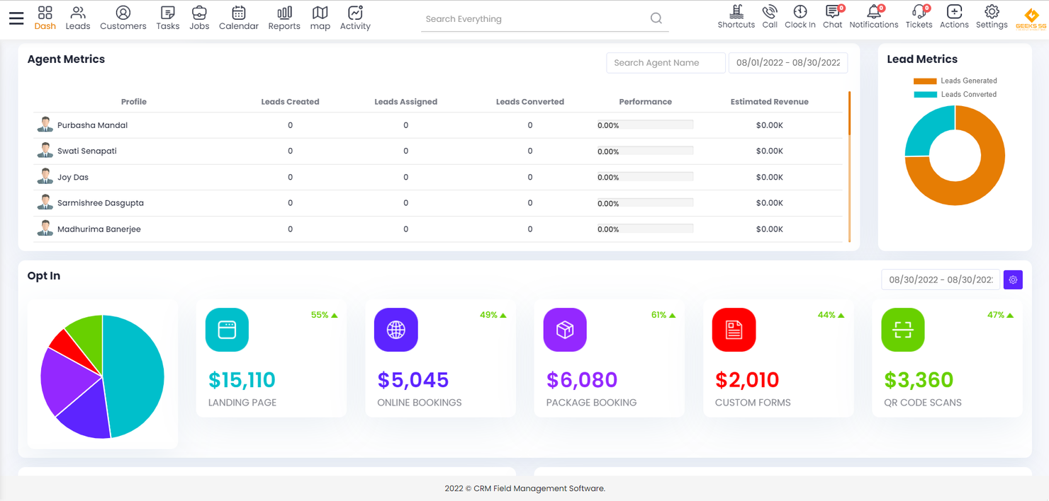 CRM Runner screenshot - Le 10 migliori soluzioni CRM con gestione dell’inventario recensite nel 2026