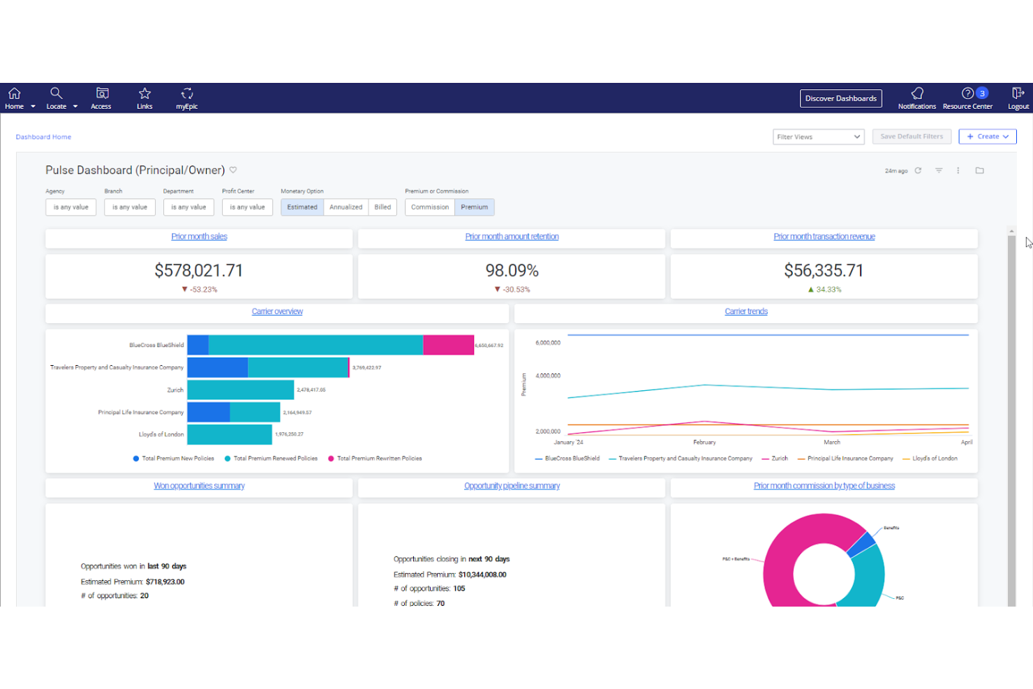Applied Epic screenshot - Los 10 Mejores Software CRM para Seguros Evaluados en 2026