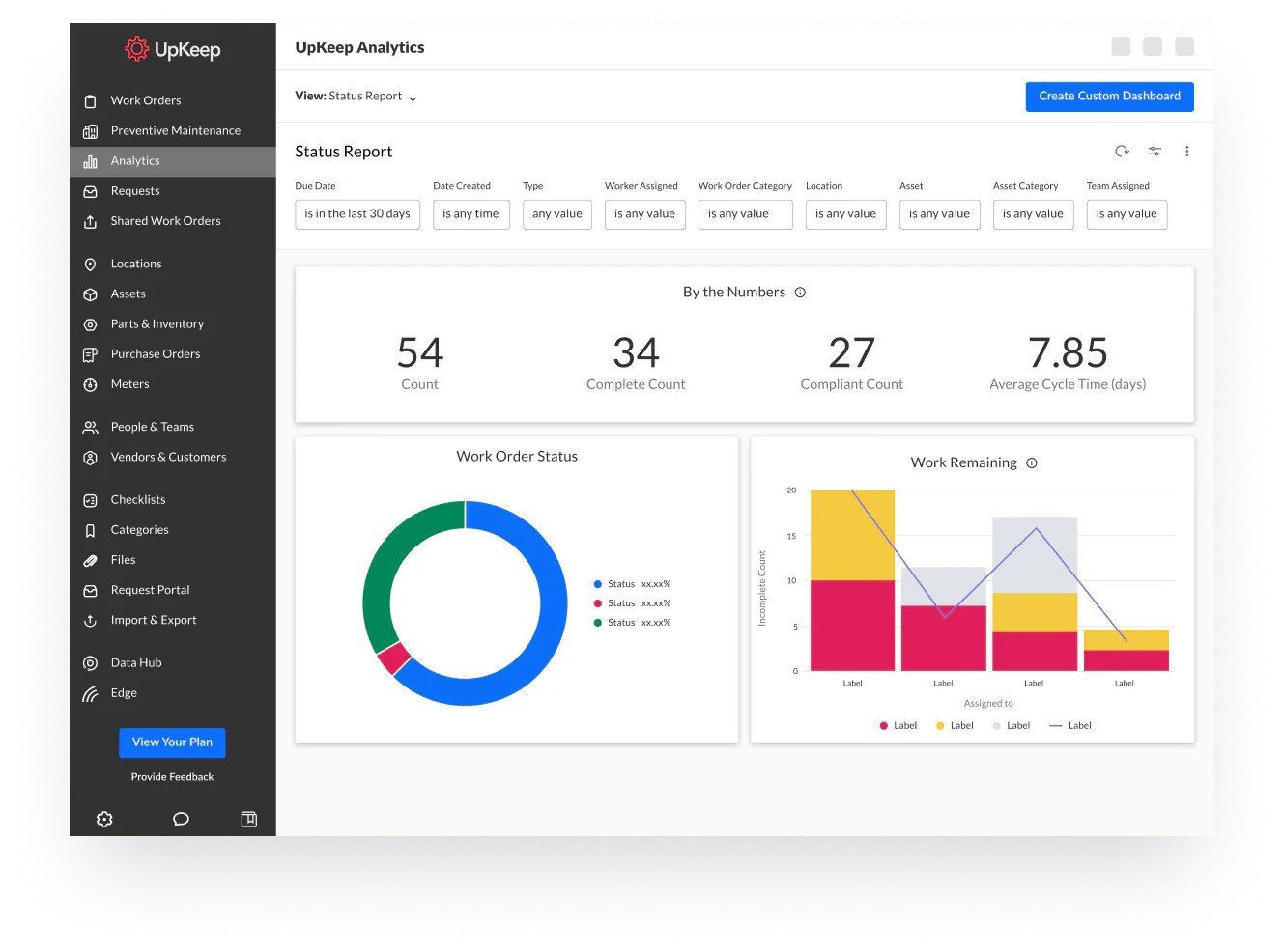 UpKeep screenshot - 10 Mejores CRM con Gestión de Inventario Analizados en 2026