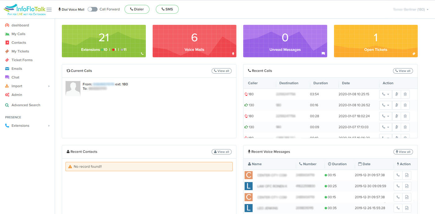 InfoFlo screenshot - Los 10 mejores programas CRM compatibles con QuickBooks en 2026
