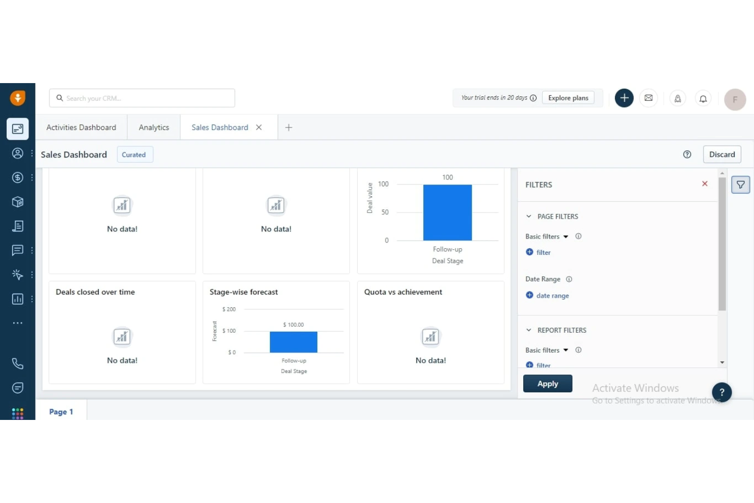 Freshsales screenshot - 10 mejores software CRM para bufetes de abogados revisados en 2026