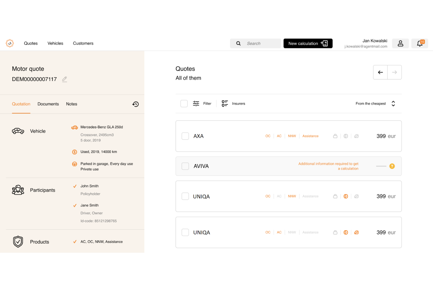 Insly screenshot - Le 10 migliori soluzioni CRM per assicurazioni recensite nel 2026