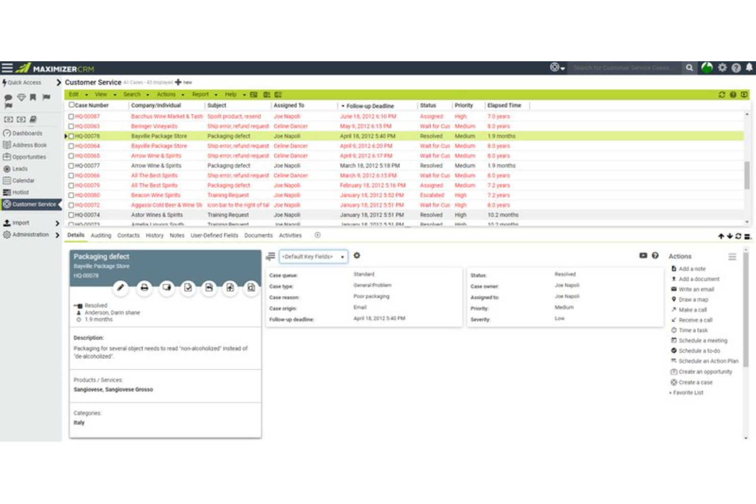 Maximizer screenshot - Le 10 Migliori Soluzioni CRM Che Si Integrano Con Mailchimp Nel 2026