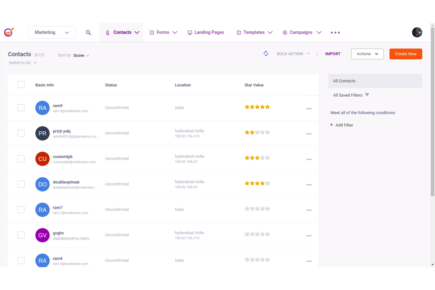 EngageBay screenshot - 10 Mejores Software de CRM para Email Marketing Revisados en 2026