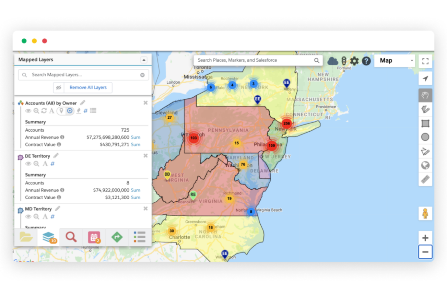 Geopointe screenshot - I 10 migliori software per la progettazione dei territori di vendita nel 2026