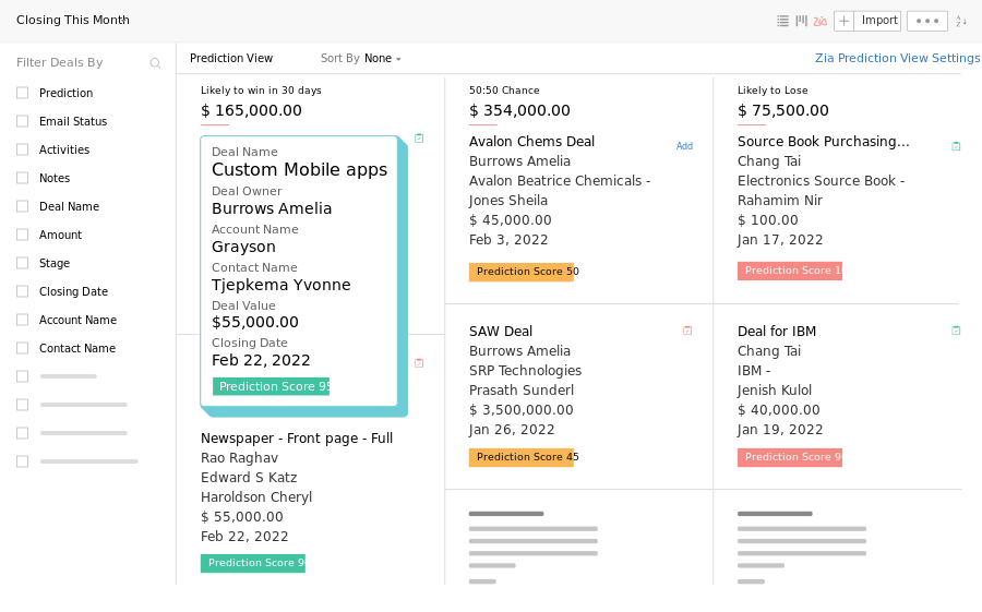 Zoho CRM screenshot - Los 10 Mejores Software de Seguimiento de Ventas Analizados Para 2026