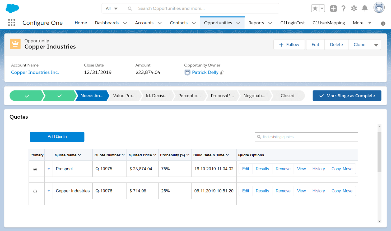 Salesforce CRM screenshot - Los 10 Mejores Software de Seguimiento de Ventas Analizados Para 2026