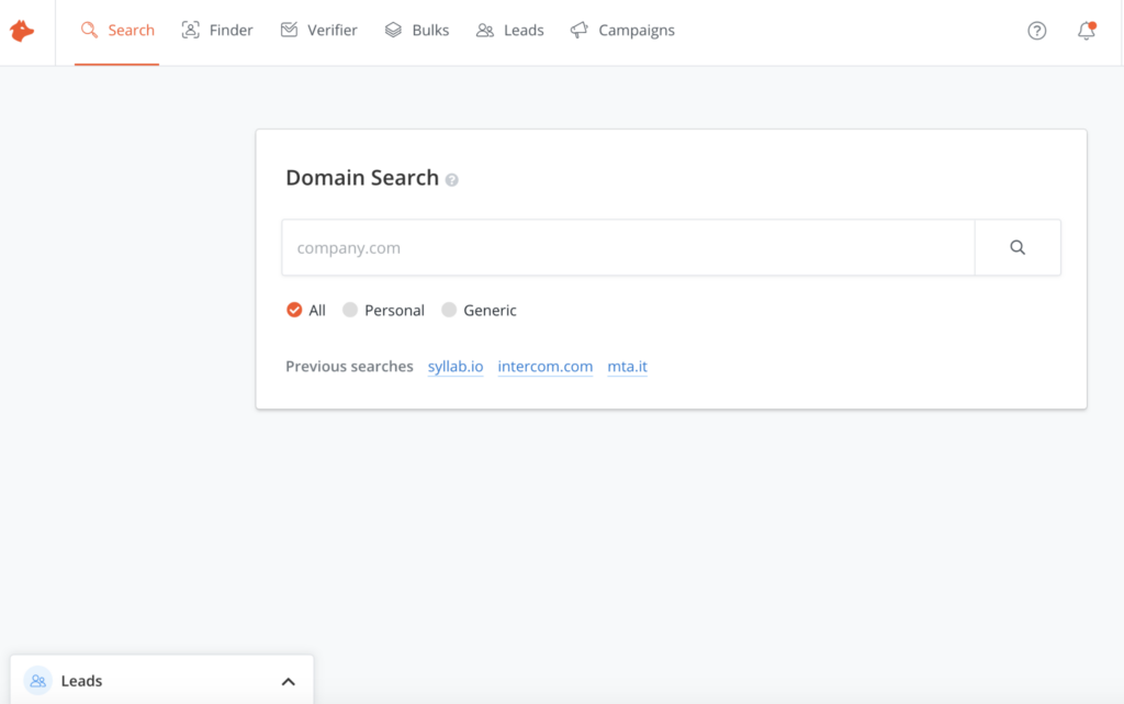 Hunter screenshot - Las 10 mejores herramientas de prospección de ventas en 2026