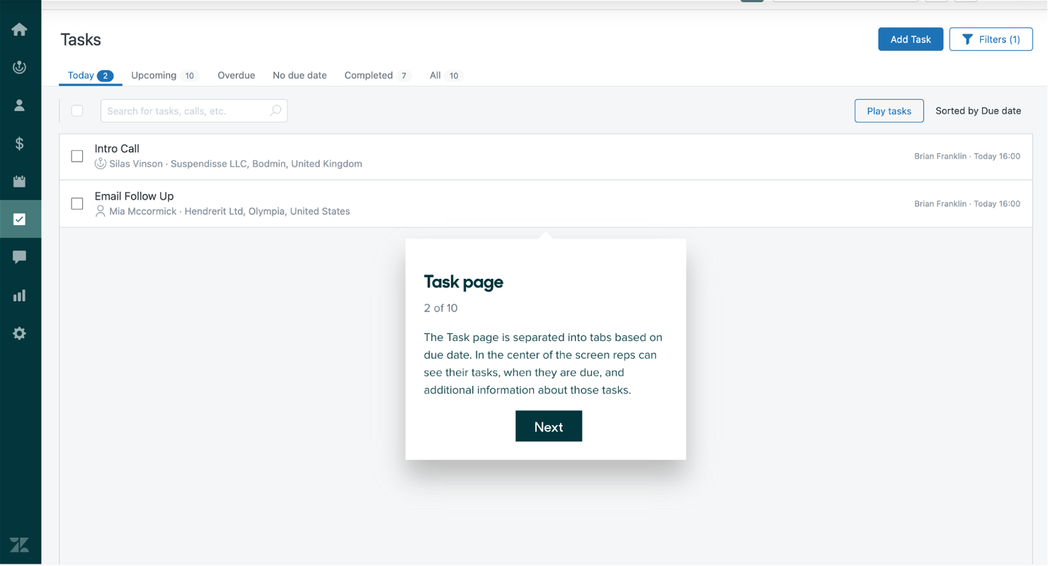 Zendesk Sell screenshot - Le 10 migliori alternative a Salesforce da considerare nel 2026