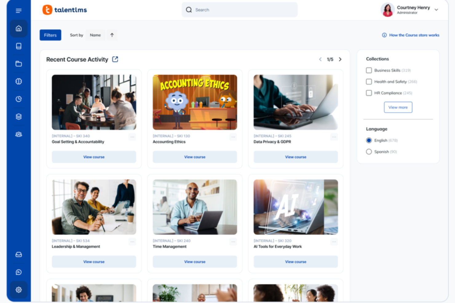 TalentLMS screenshot - Le 10 Migliori Soluzioni Software per l’Onboarding delle Vendite Recensite per il 2026