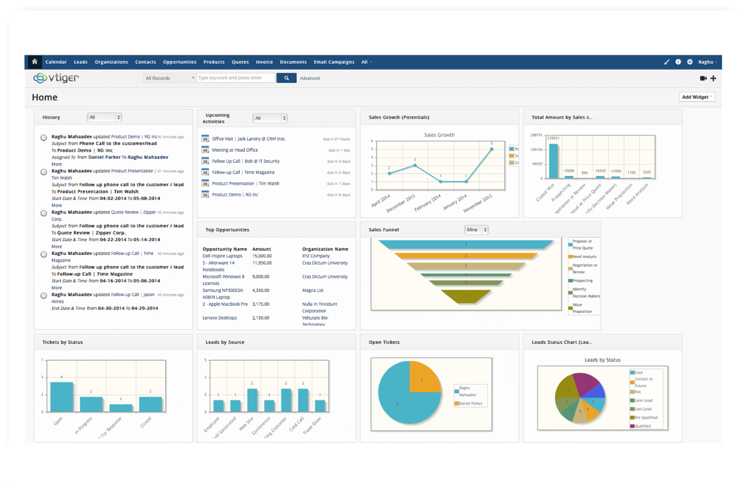Vtiger screenshot - Le 10 migliori soluzioni software per lead di vendita recensite per il 2026