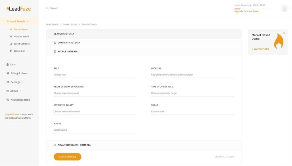 LeadFuze screenshot - 10 Mejores Herramientas de Automatización de LinkedIn para 2026