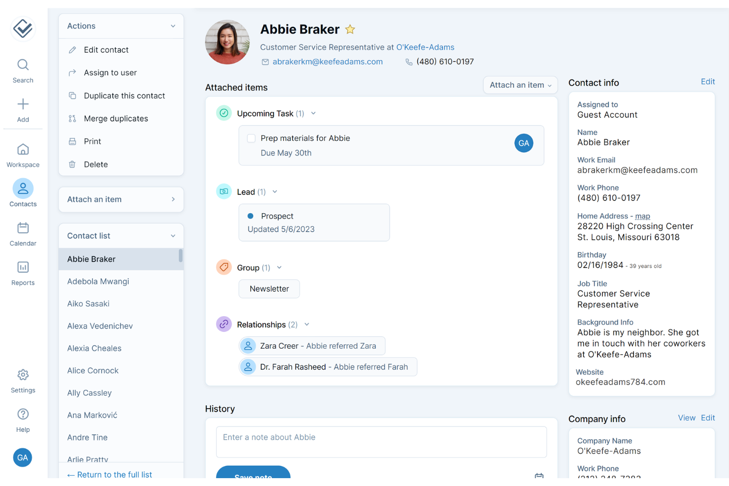 Less Annoying CRM screenshot - Los 10 Mejores Software de Gestión de Clientes en 2026