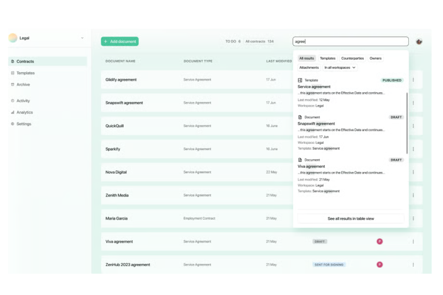 Juro screenshot - Los 10 Mejores Software de Repositorio de Contratos en 2026