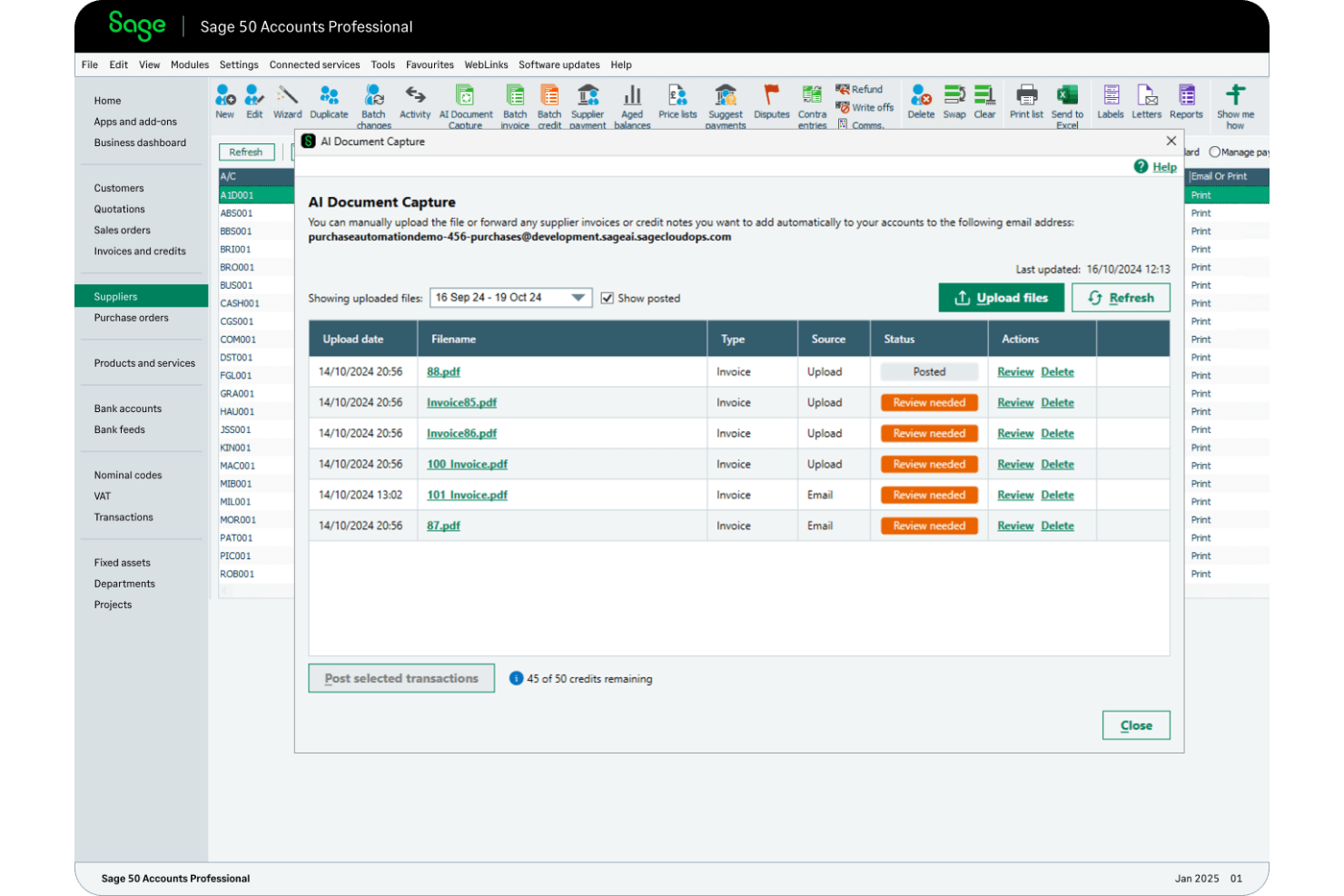 Sage 50 Accounting screenshot - 20 Migliori Alternative a QuickBooks Online nel 2026