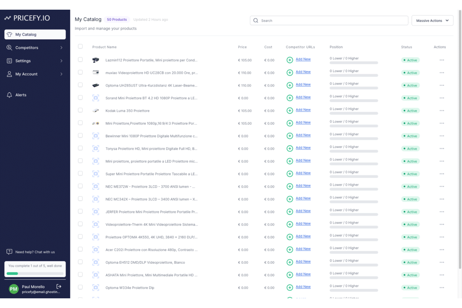Pricefy screenshot - Las 10 Mejores Herramientas de Software para Precios de Comercio Electrónico en 2026