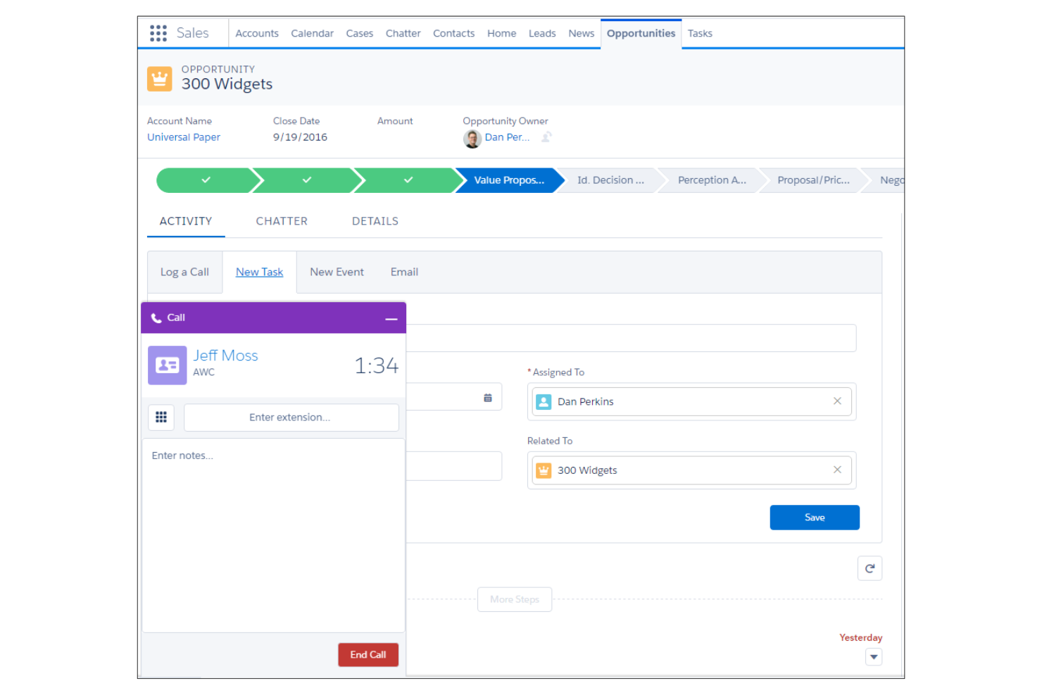 Salesforce screenshot - Le 10 Migliori Soluzioni di Software per il Monitoraggio delle Chiamate in Entrata Recensite nel 2026