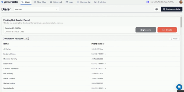 PowerDialer AI screenshot - Los 10 mejores marcadores automáticos de llamadas analizados en 2026