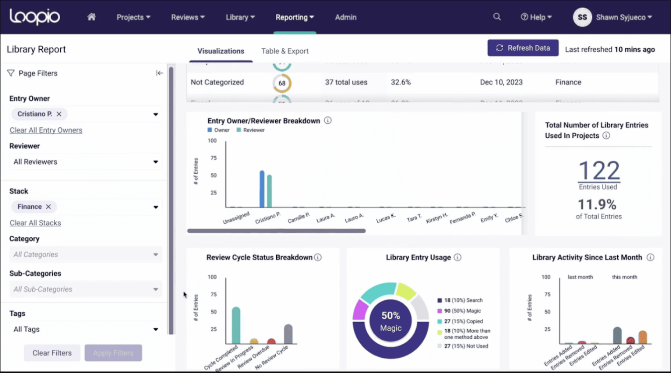 Loopio screenshot - I 10 migliori software per richieste di proposta recensiti nel 2026