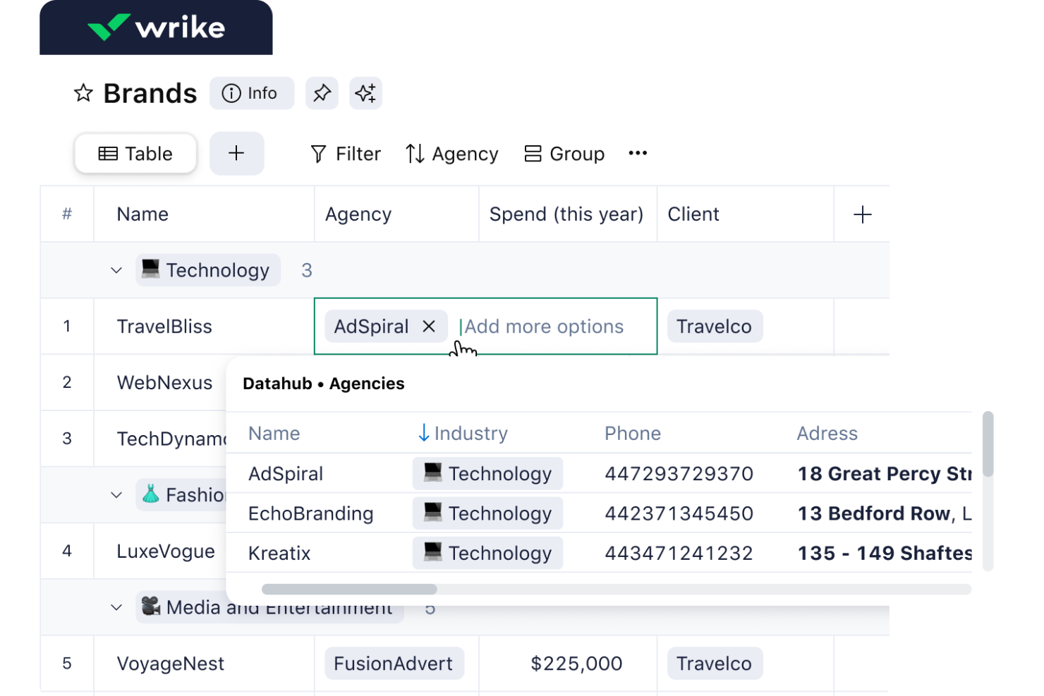 Wrike screenshot - 10 Mejores Alternativas a Airtable Analizadas en 2026
