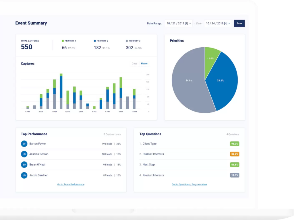 iCapture screenshot - Le 10 migliori soluzioni di software per la raccolta lead recensite per il 2026