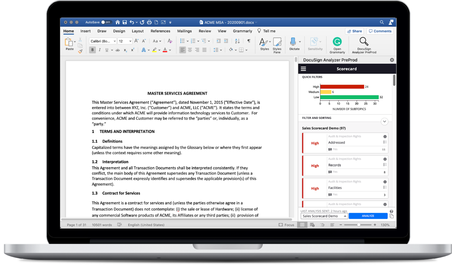Docusign screenshot - Los 10 Mejores Software de Analítica de Contratos en 2026