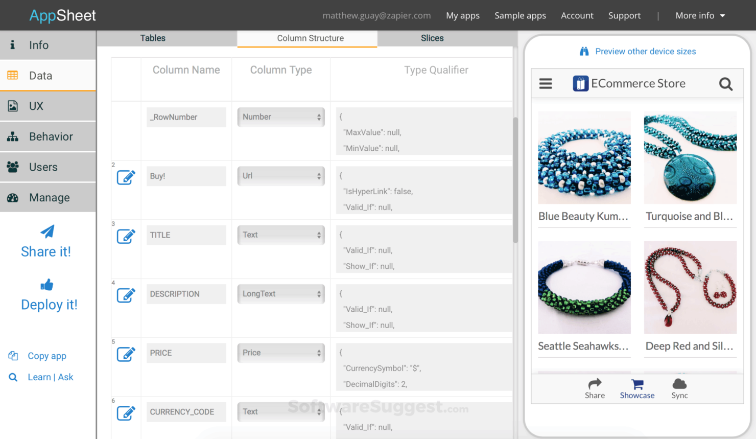 AppSheet screenshot - 10 Mejores Alternativas a Airtable Analizadas en 2026