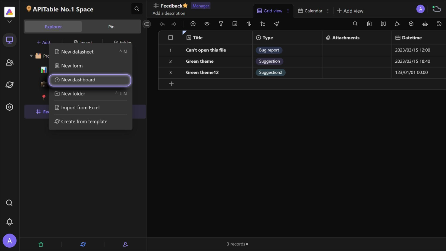 AITable.ai screenshot - 10 Mejores Alternativas a Airtable Analizadas en 2026