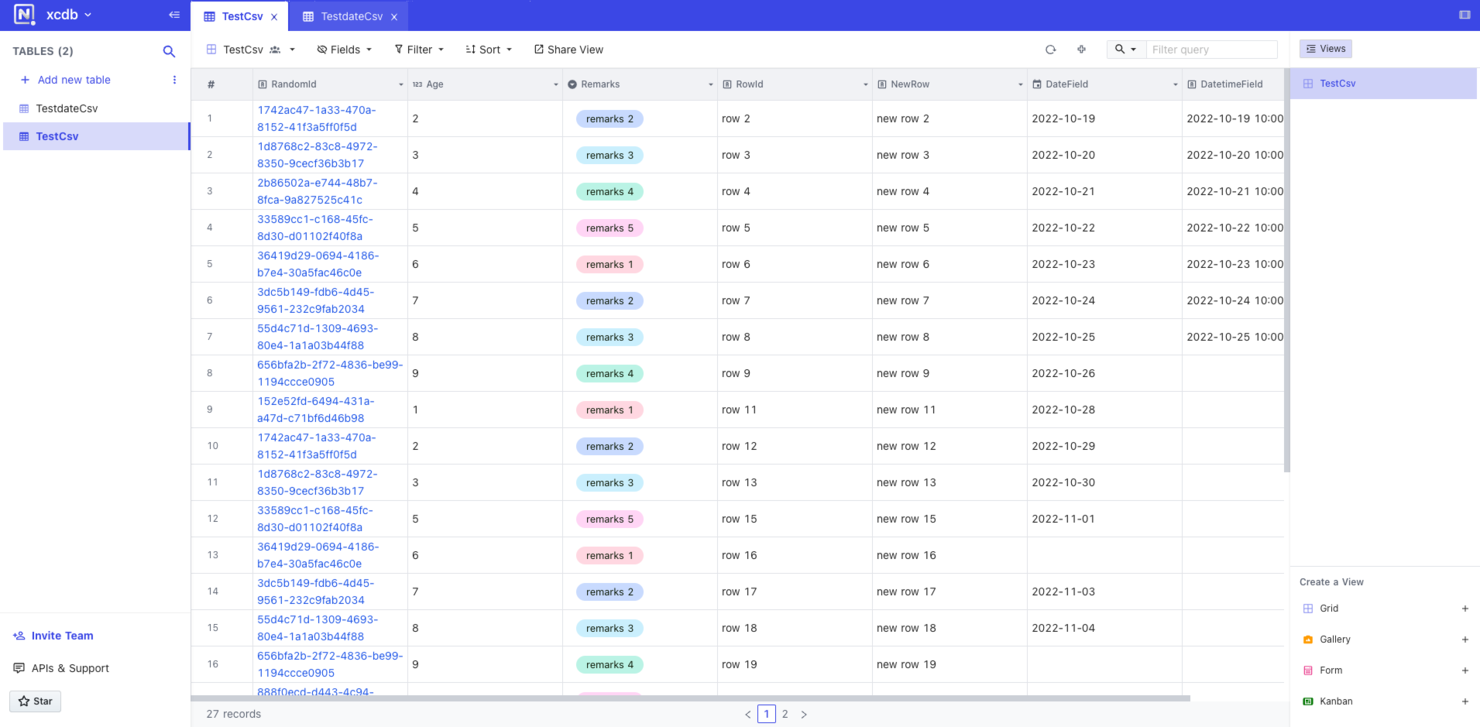 NocoDB screenshot - 10 Mejores Alternativas a Airtable Analizadas en 2026
