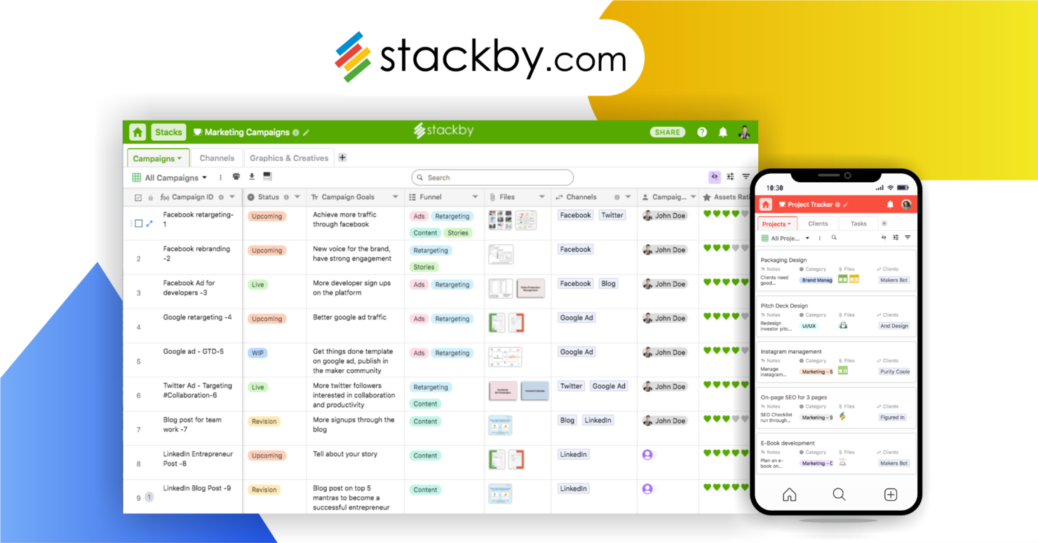 Stackby screenshot - 10 Mejores Alternativas a Airtable Analizadas en 2026
