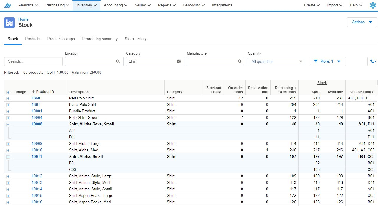 Finale Inventory screenshot - 6 Migliori Software di Gestione Ordini di Vendita Recensiti nel 2026