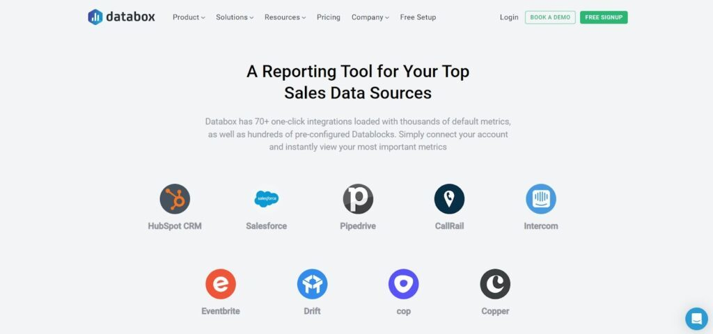 Databox screenshot - Le 10 Migliori Soluzioni Software per Reportistica di Vendita Recensite per il 2026
