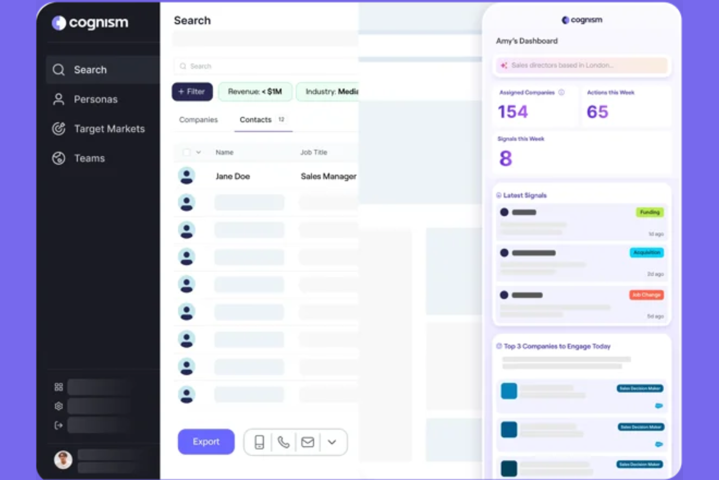 Cognism screenshot - 10 beste B2B-contactdatabanktools voor 2026