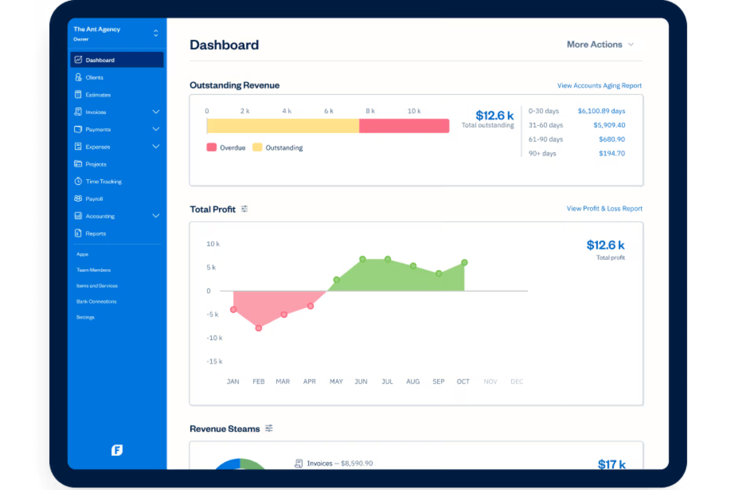 FreshBooks screenshot - 10 beste softwareprogramma’s voor voorstellen en facturen, beoordeeld in 2026