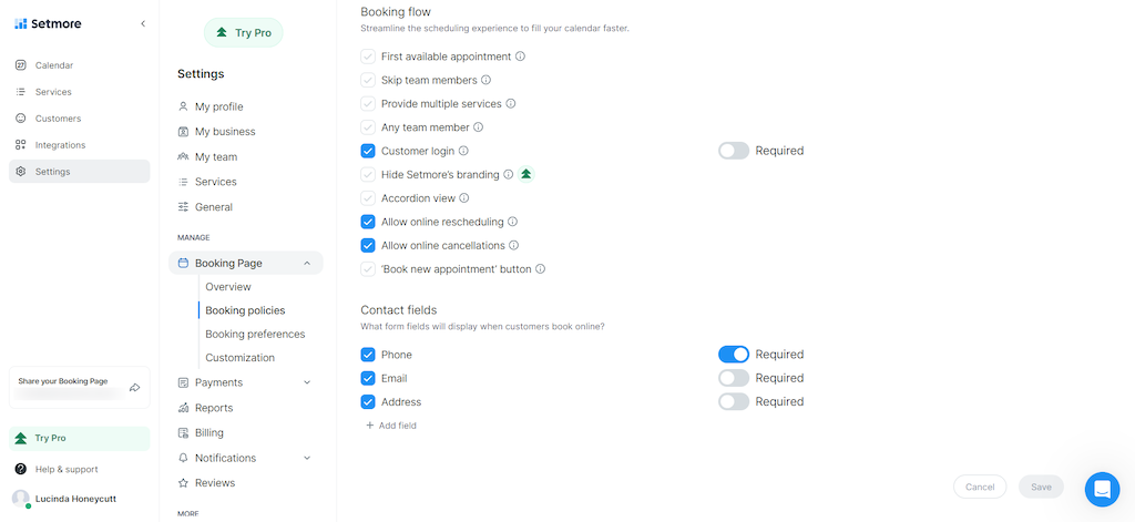 Setmore screenshot - 10 Beste Calendly-alternatieven beoordeeld in 2026