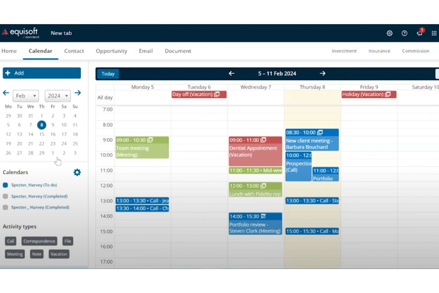 Equisoft screenshot - 10 beste CRM-software voor financieel adviseurs in 2026