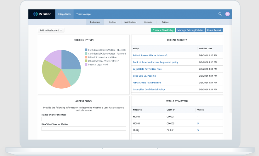 Intapp screenshot - 10 Beste CRM-software voor familierecht beoordeeld in 2026