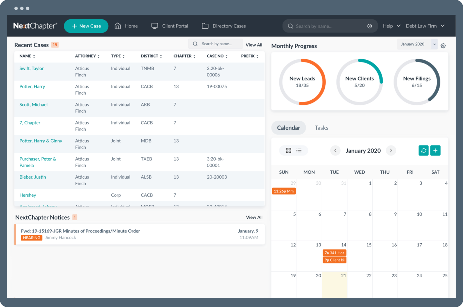 NextChapter screenshot - 10 Beste CRM-software voor familierecht beoordeeld in 2026