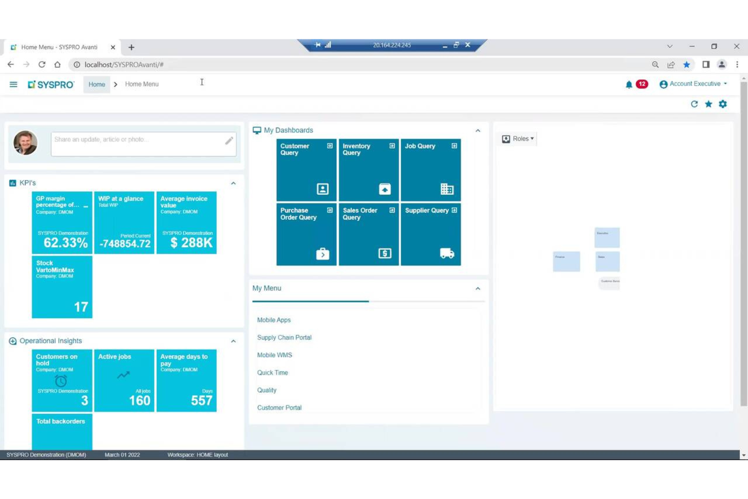 SYSPRO screenshot - 10 beste alternatieven voor Microsoft Dynamics 365 van 2026
