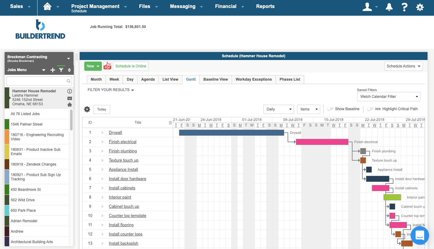 Buildertrend screenshot - 10 beste bouw-CRM-software beoordeeld in 2026