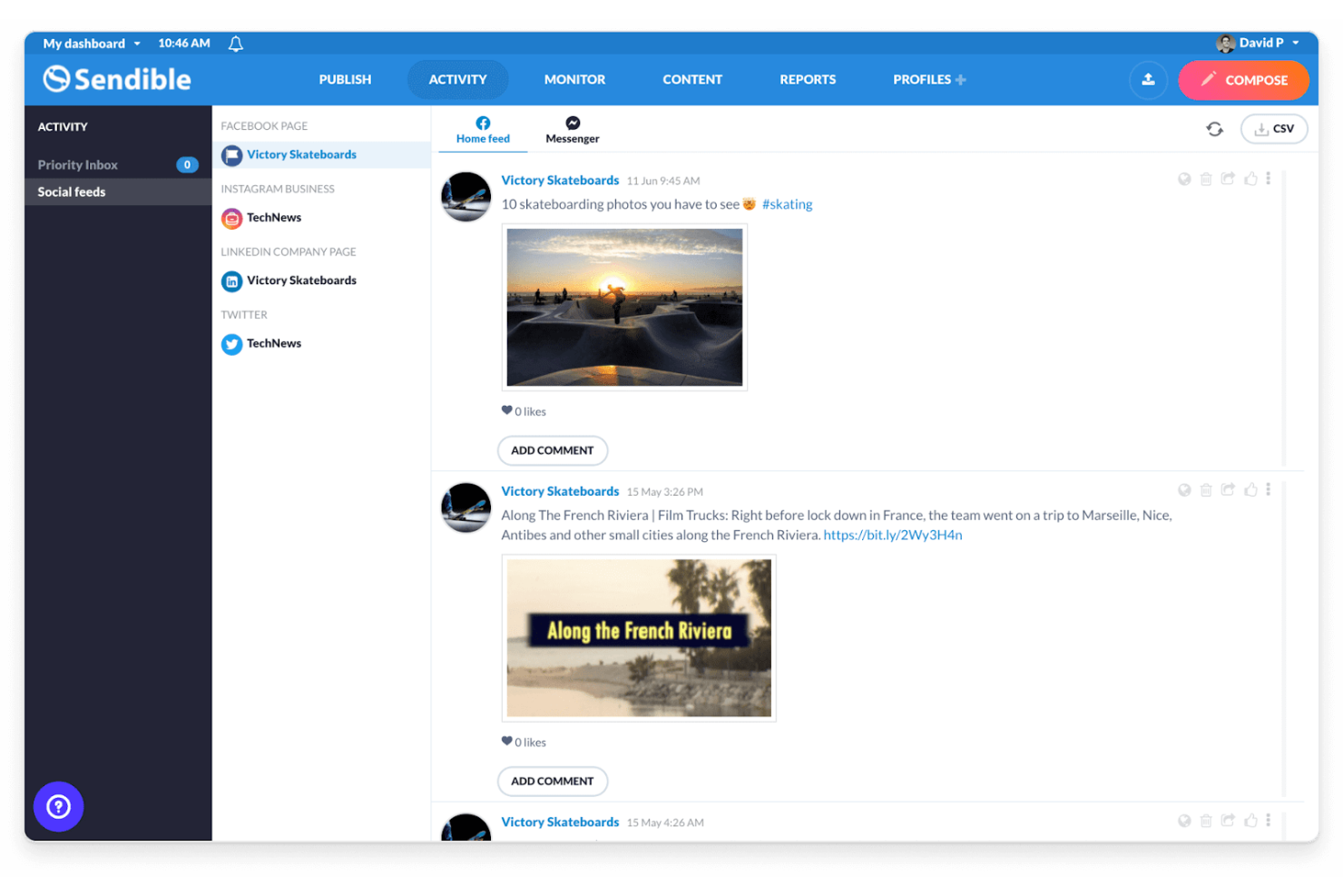 Sendible screenshot - 10 Beste software voor sociale CRM-systemen beoordeeld in 2026
