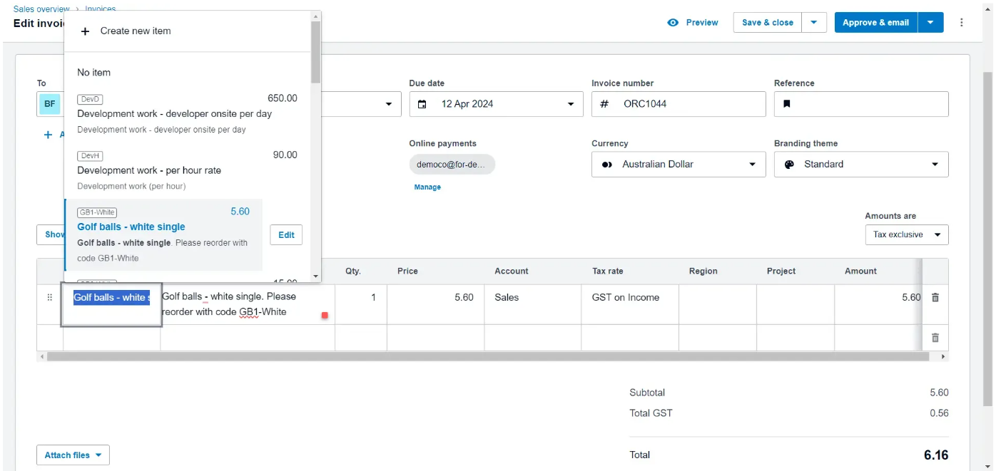 Xero screenshot - De 10 bästa programvarorna för offerter och fakturor granskade 2026